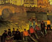 爱德华多 萨马科因斯 y 萨瓦拉 : Fisherfolk in a Harbour Town